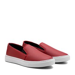 Slip On Feminino Casual Vermelho Dhaffy - 79082559... - DHAFFY