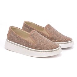 Slip On Feminino com Brilho Rosa - slipbri06 - DHAFFY