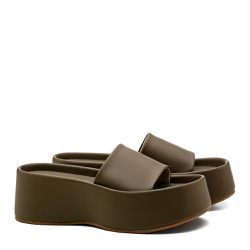 Tamanco Flatform Feminino Verde - taman11 - DHAFFY