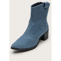 Bota Feminina Western Azul Cano Médio Dhaffy - ws... - DHAFFY