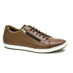 Sapatênis Couro Legítimo e Linha Sport 3 Cor Tabac... - Dhario Fashion 