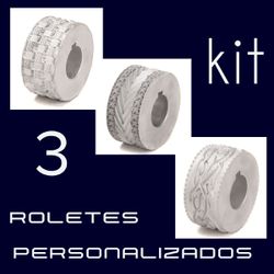 Kit com 3 Roletes Personalizados - roletesperso - DIBRONZE