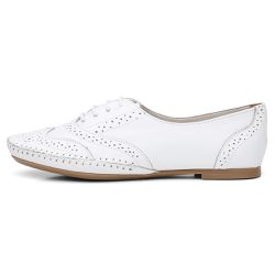 Sapato Social Feminino DiConfort Oxford Confort Branco - Diconfort Calçados | Calçados confortáveis e anatômicos