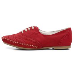 Sapato Social Feminino DiConfort Oxford Confort Vermelho - Diconfort Calçados | Calçados confortáveis e anatômicos