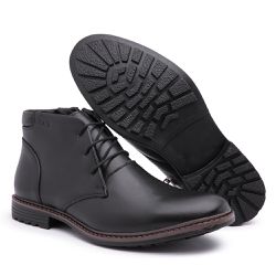 Sapato Bota Social Casual Masculino DiConfort Preto - Diconfort Calçados | Calçados confortáveis e anatômicos