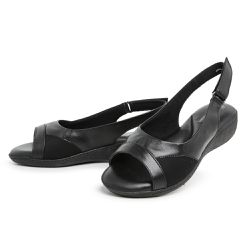 Sandália DiConfort Feminina Conforto Preto - Diconfort Calçados | Calçados confortáveis e anatômicos