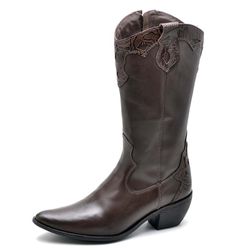 BOTA FEMININA COUNTRY BICO FINODI CONFORT CAFE - Diconfort Calçados | Calçados confortáveis e anatômicos