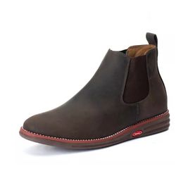 Bota Botina Chelsea de Conforto Anatômico Ortopédico Com Palmilha Gel Cafe - Diconfort Calçados | Calçados confortáveis e anatômicos