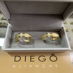 Alianças de Ouro18K Noivado e Casamento - NC000129 - DIEGO ALIANÇAS