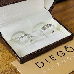 Aliança de Prata de Namoro e Compromisso - NC00014... - DIEGO ALIANÇAS