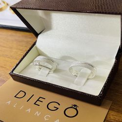 Aliança de Prata de Namoro e Compromisso - NC00014... - DIEGO ALIANÇAS