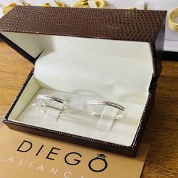 Aliança de Prata de Namoro e Compromisso - NC00014... - DIEGO ALIANÇAS