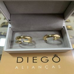 Aliança de Ouro18K Noivado e Casamento - NC000130 - DIEGO ALIANÇAS