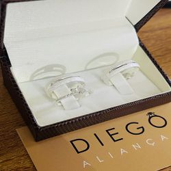 Aliança de Prata de Namoro e Compromisso - NC00015... - DIEGO ALIANÇAS