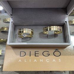 Aliança de Ouro18K Noivado e Casamento - NC000132 - DIEGO ALIANÇAS