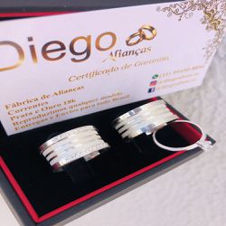 Alianças de Prata Namoro e Compromisso - AL0074 - DIEGO ALIANÇAS
