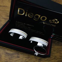 Alianças de Prata Namoro e Compromisso - AL0075 - DIEGO ALIANÇAS