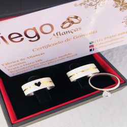 Alianças de Prata Namoro e Compromisso - AL0112 - DIEGO ALIANÇAS