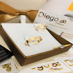 Alianças de Ouro Noivado e Casamento - AL0172 - DIEGO ALIANÇAS