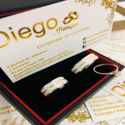 Alianças de Prata Namoro e Compromisso - AL0177 - DIEGO ALIANÇAS