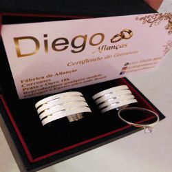 Alianças de Prata Namoro e Compromisso - AL0068 - DIEGO ALIANÇAS