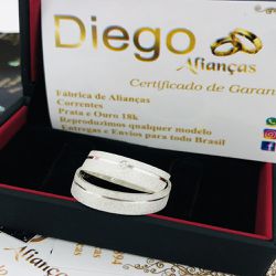 Alianças de Prata Namoro e Compromisso - AL0069 - DIEGO ALIANÇAS