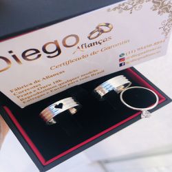 Alianças de Prata Namoro e Compromisso - AL0006 - DIEGO ALIANÇAS