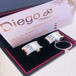 Alianças de Prata Namoro e Compromisso - AL0007 - DIEGO ALIANÇAS