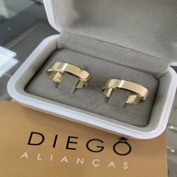 Alianças De Ouro18k Noivado e Casamento - NC0046 - DIEGO ALIANÇAS