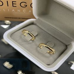 Alianças De Ouro18k Noivado e Casamento - NC0049 - DIEGO ALIANÇAS