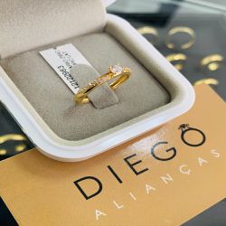Anel de Noivado em Ouro 18k - NC00043 - DIEGO ALIANÇAS