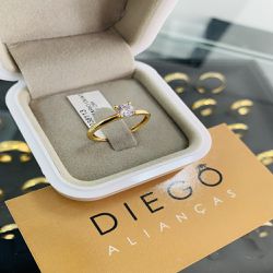 Anel de Noivado em Ouro 18k - NC00044 - DIEGO ALIANÇAS