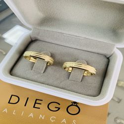 Alianças de Ouro18k Noivado e Casamento - NC0043 - DIEGO ALIANÇAS