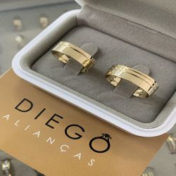 Alianças de Ouro18k Noivado e Casamento - NC0044 - DIEGO ALIANÇAS