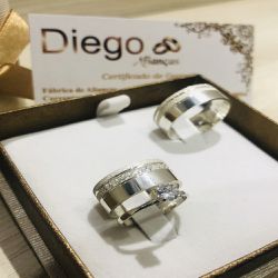 Alianças de Prata Namoro e Compromisso - AL0040 - DIEGO ALIANÇAS