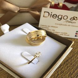 Alianças de Ouro Noivado e Casamento - AN0026' - DIEGO ALIANÇAS