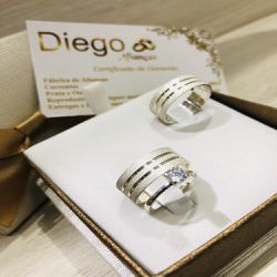 Alianças de Prata Namoro e Compromisso - AN00104 - DIEGO ALIANÇAS