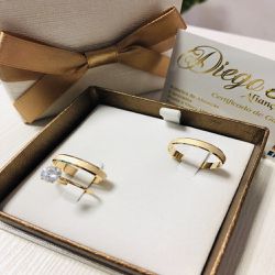 Alianças de Ouro18k Noivado e Casamento - AN00107 - DIEGO ALIANÇAS