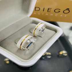 Alianças de Prata Namoro e Compromisso - NC0007 - DIEGO ALIANÇAS