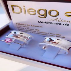 Alianças de Prata Namoro e Compromisso - AN0071 - DIEGO ALIANÇAS