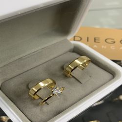 Alianças de Ouro18k Noivado e Casamento - NC0053 - DIEGO ALIANÇAS