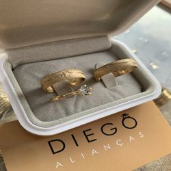 Alianças de Ouro18k Noivado e Casamento - NC0060 - DIEGO ALIANÇAS