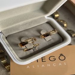 Alianças de Ouro18k Noivado e Casamento - NC00072 - DIEGO ALIANÇAS