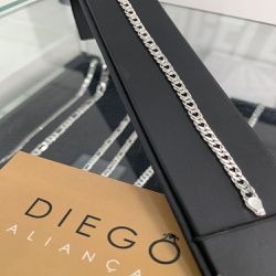 Pulseira elo duplo 4mm | PRATA 925 - NC00078 - DIEGO ALIANÇAS