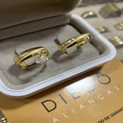 Alianças de Ouro18k Noivado e Casamento - NC00025... - DIEGO ALIANÇAS