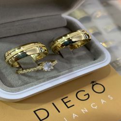 Alianças de Ouro18k Noivado e Casamento - NC00024... - DIEGO ALIANÇAS