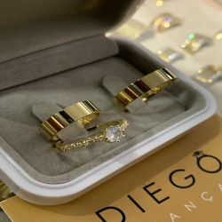 Alianças de Ouro18k Noivado e Casamento - NC00024... - DIEGO ALIANÇAS