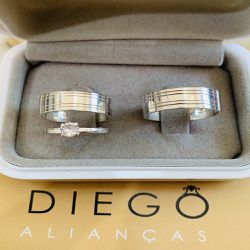 Aliança de Prata de Namoro e Compromisso - NC0002... - DIEGO ALIANÇAS
