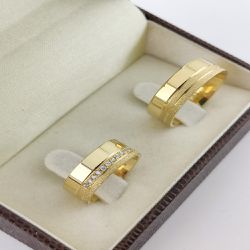 Alianças de Ouro18k Noivado e Casamento Banhado a ... - DIEGO ALIANÇAS