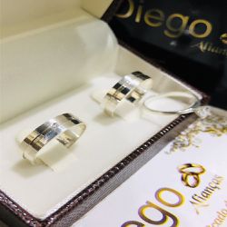 Alianças de Prata Namoro e Compromisso - AL0041 - DIEGO ALIANÇAS